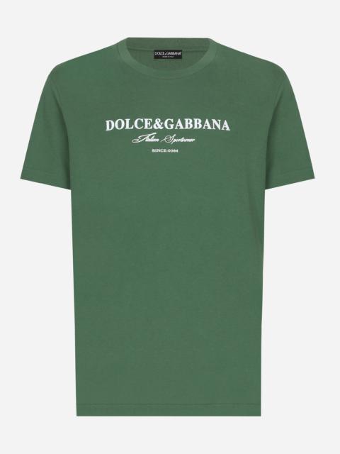 Cotton T-shirt with logo print