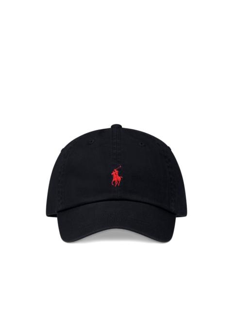 polo-player embroidered cotton cap