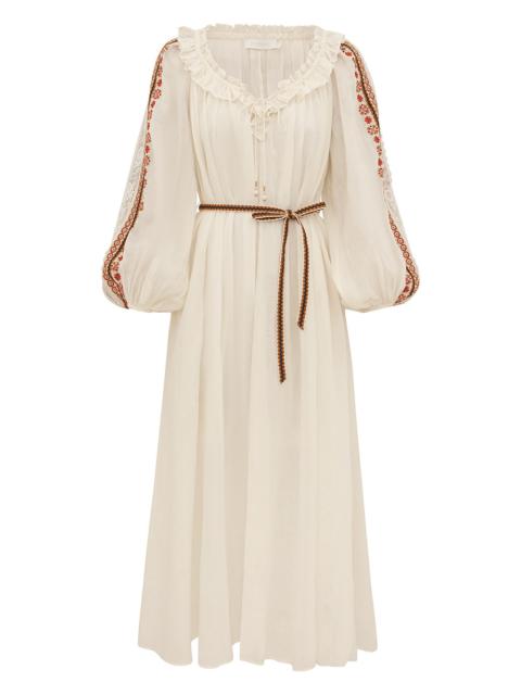 ASTER EMBROIDERED MAXI DRESS