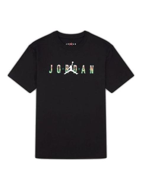 Air Jordan DNA Printing Alphabet Large Logo Short Sleeve Black DQ5884-010