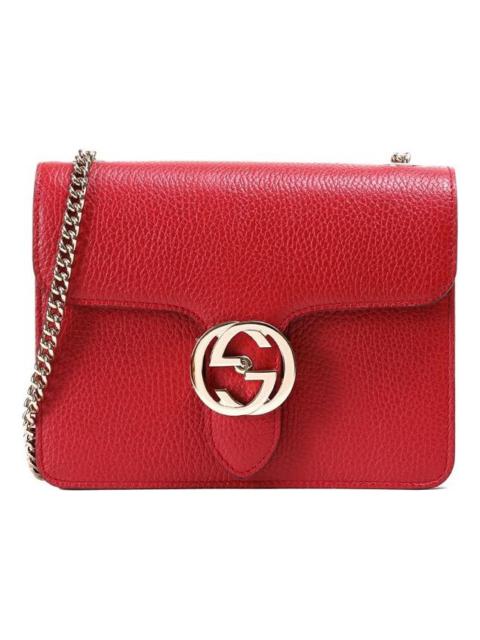 (WMNS) Gucci Leather Organ Crossbody Bag Single Shoulder Bag Red 510304-CAO0G-6420