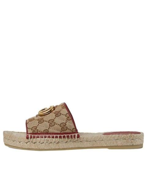 Women's GG matelassé canvas espadrille sandal