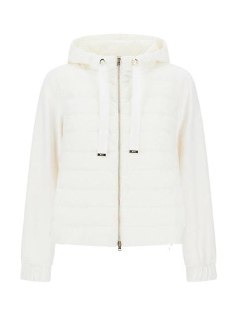 Tie Neck Quilted Hoodie