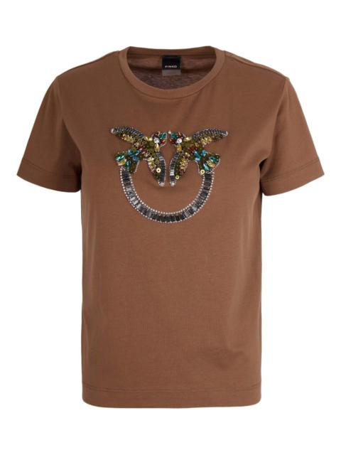 rhinestone-embellished T-shirt