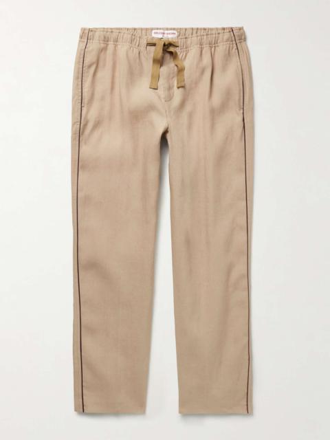 Alex Tapered Linen Drawstring Trousers