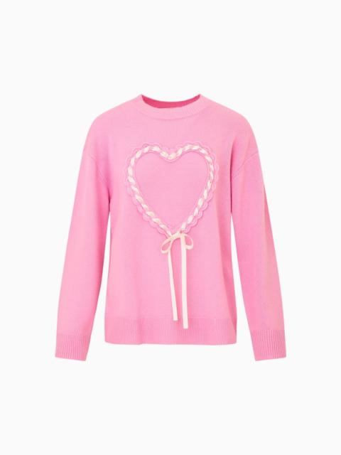 Juna Wool-Cashmere Heart Pullover