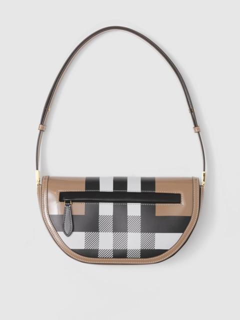 Small Check Leather Olympia Bag