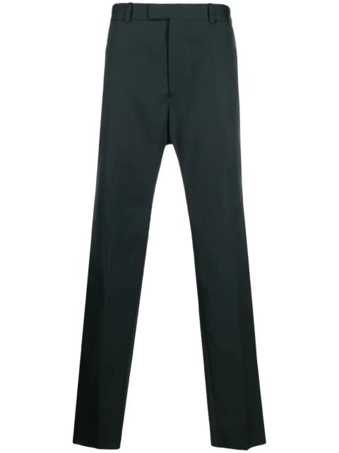 contrast-stitching straight-leg trousers