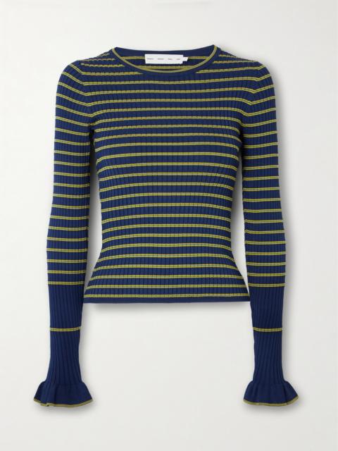 Yasmine Striped Ribbed-knit Sweater