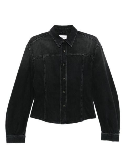 button-fastening denim jacket