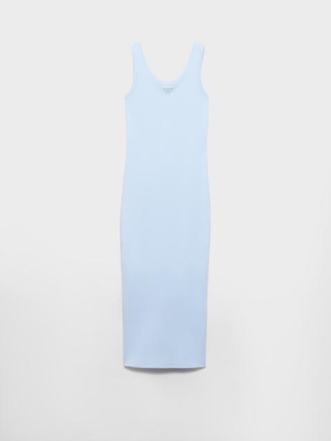 Ribbed knit cotton dress