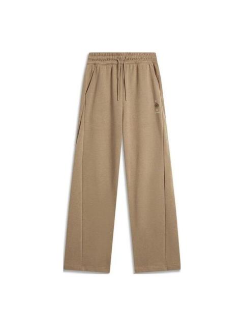(WMNS) Li-Ning Chinese Culture Loose Fit Knit Pants 'Khaki' AKLT752-3