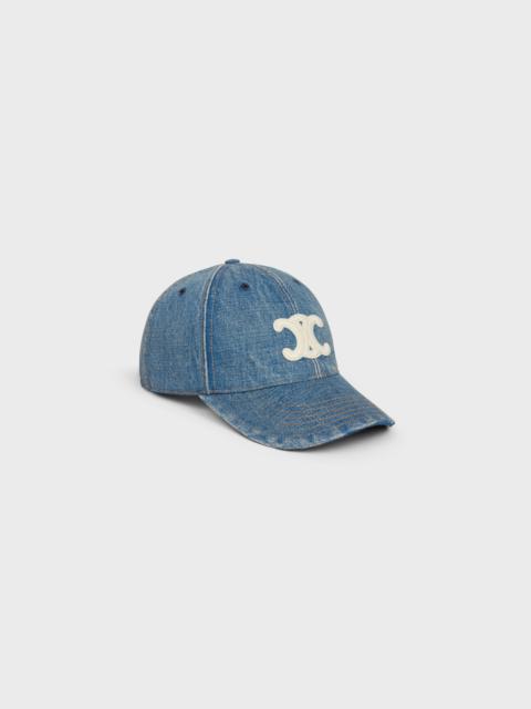 triomphe baseball cap in union wash denim