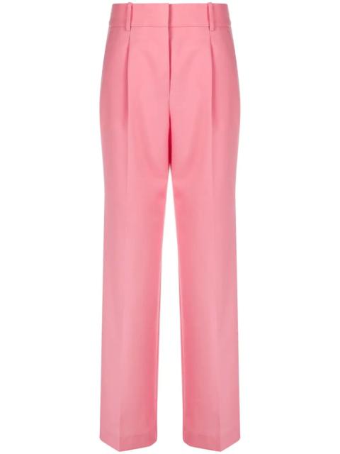 high-waisted tailored trousers