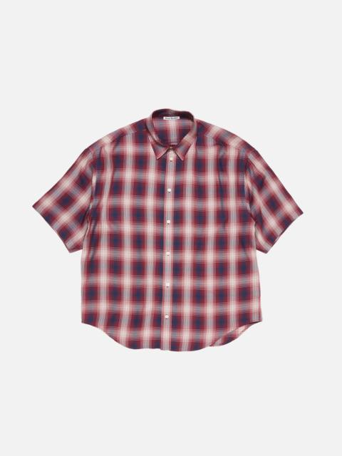 Button-up shirt - Red/blue