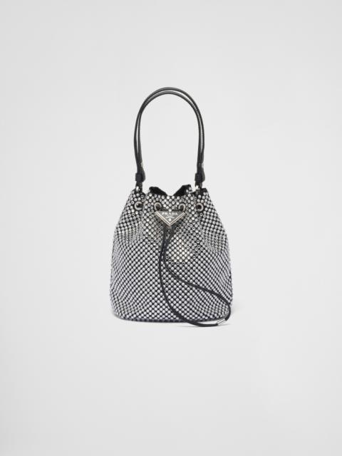 Satin mini-bag with crystals