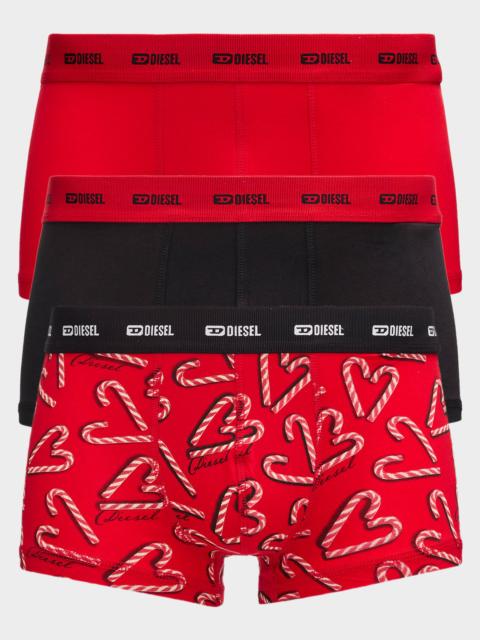 Men & apos;s Damien Holiday Cotton Stretch 3-Pack Boxer Briefs