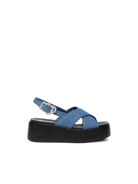 criss cross buckle sandals