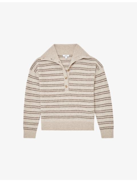 Evana Striped Wool and Cashmere-Blend Jumper