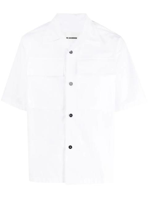 JIL SANDER MEN Flap Pocket Cotton Shirt White