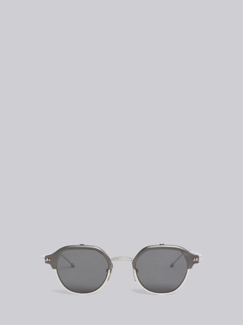Silver & Black Iron Sunglasses
