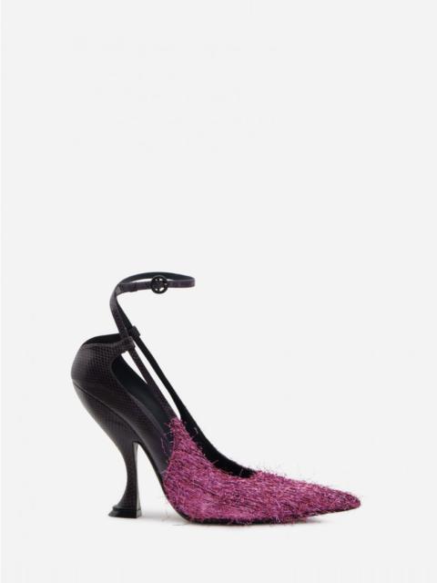 LEATHER AND LUREX RITA PUMPS