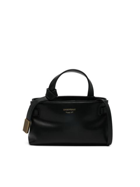 knot detail handle tote bag