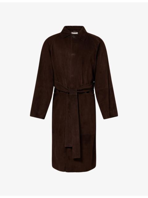 Thaddeus Belted Suede Coat