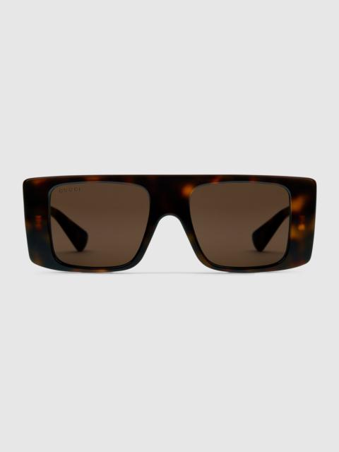 Rectangular frame sunglasses