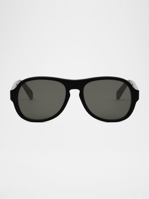 Men's Bold 3 Dots Aviator Sunglasses