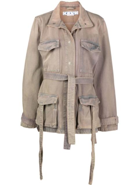DYED DENIM CARGO FIELD JKT BROWN A NO CO