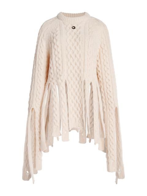 Shredded Wool Sweater ivory