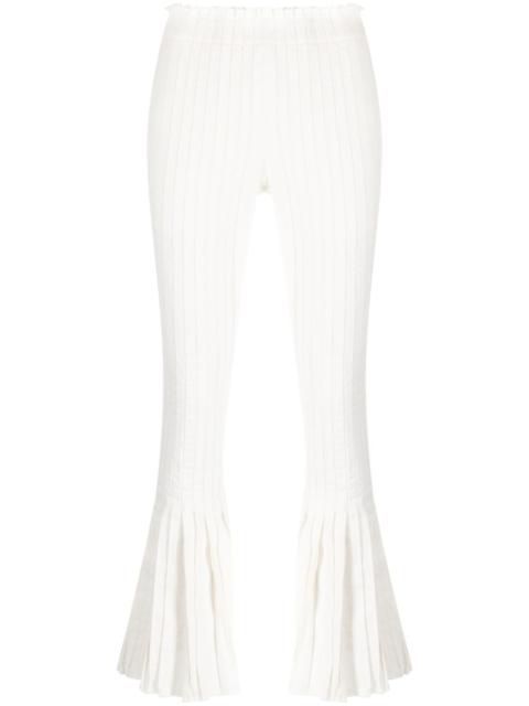 pleated cropped trousers