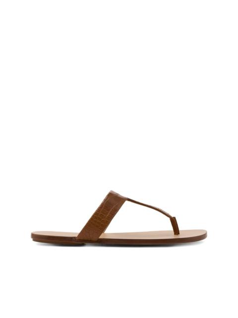 Sottile croc-effect T-bar sandals