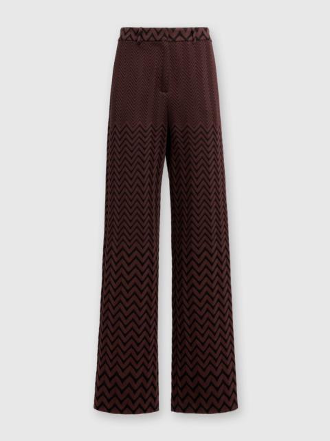 Classic zigzag cotton and viscose trousers