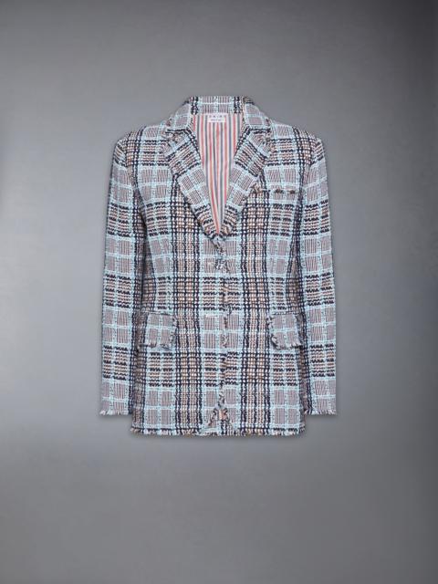 FRAYED PLAID CHECK SUMMER TWEED SPORTCOAT