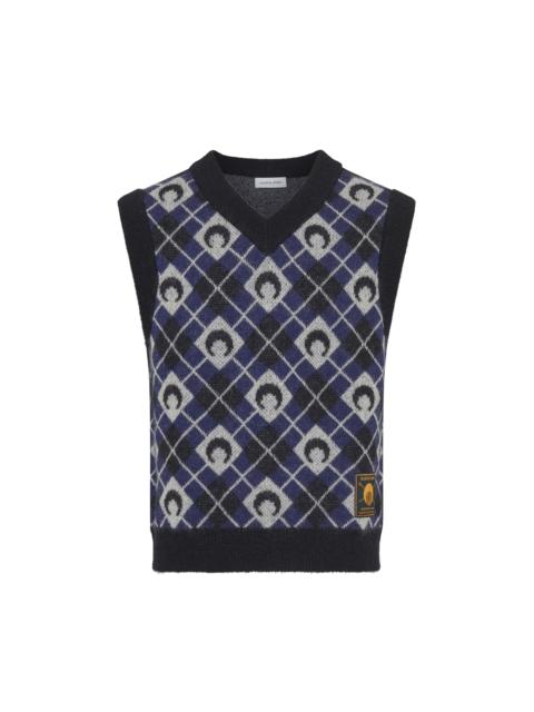 Moon Argyle Knit Vest