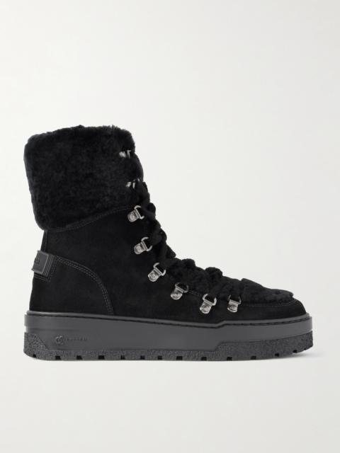Calgary Shearling-trimmed Suede Ankle Boots