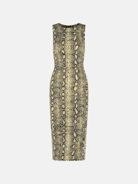 SNAKE PRINT VISCOSE BLEND DRESS