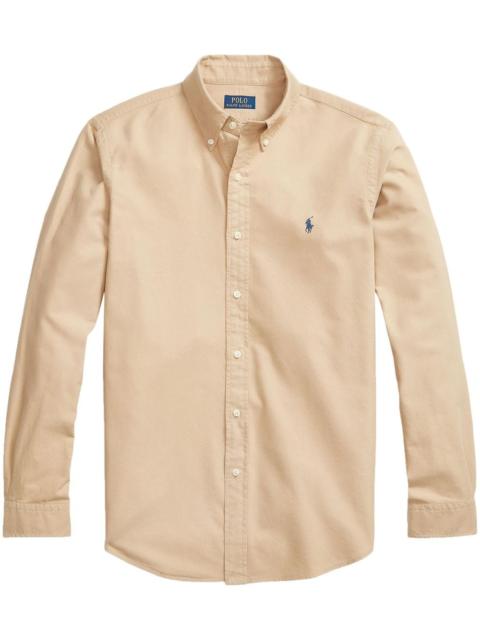Polo Pony button-up cotton shirt