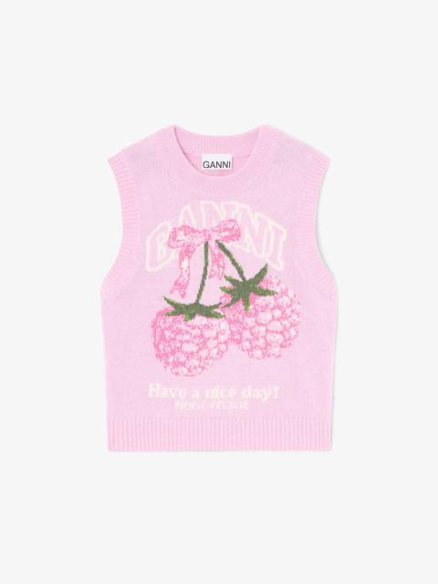 VEST IN GRAPHIC WOOL