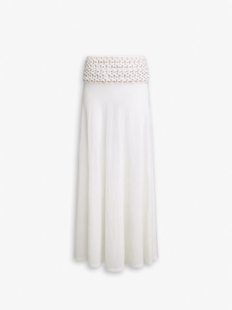 LONG FLUID KNITTED SKIRT