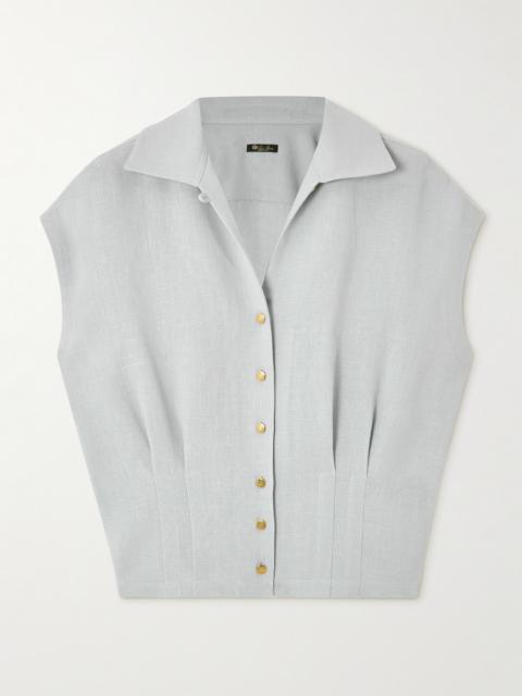 Evangeline Pleated Linen Shirt