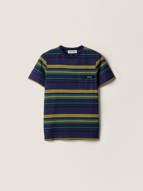 Striped jersey T-shirt