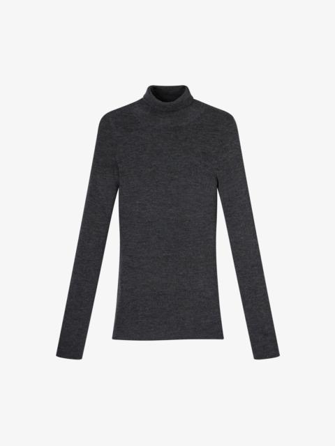 NARROW-RIB POLO NECK SWEATER