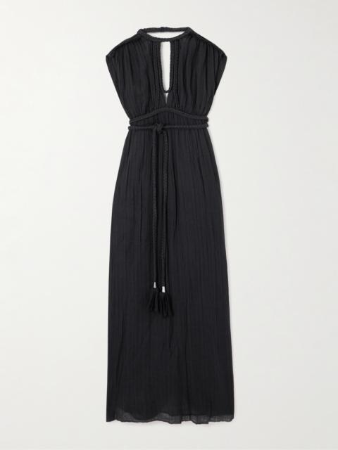 Joya Open-back Braided Cotton-gauze Maxi Dress