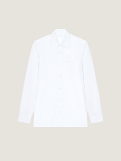SLIM FIT SHIRT IN POPLIN WITH GIVENCHY PARIS JACQUARD