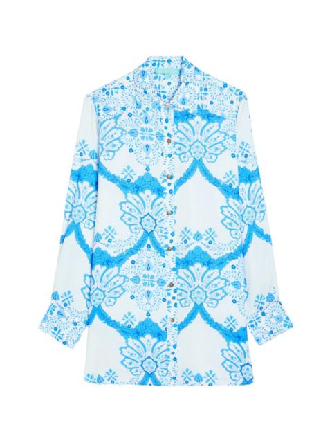 Paige florian-pattern shirt