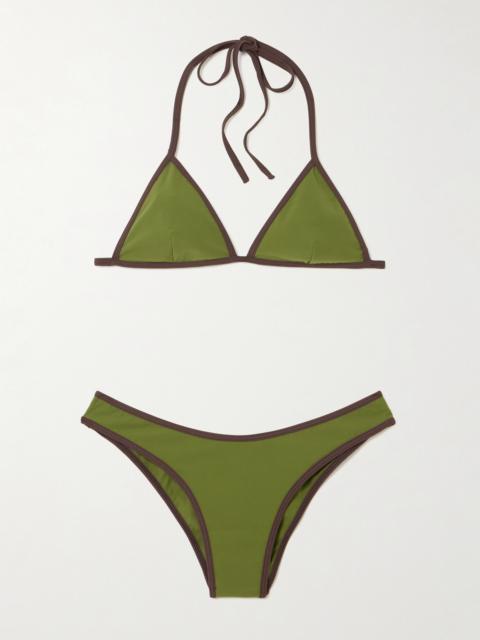Ania Two-tone Recycled Triangle Bikini
