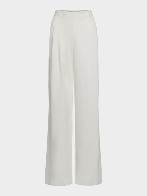 Sulli Linen-Blend Trousers with Sequined Side Stripes